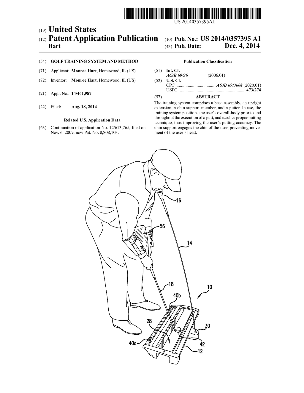 Golf Training System and Method - diagram, schematic, and image 01