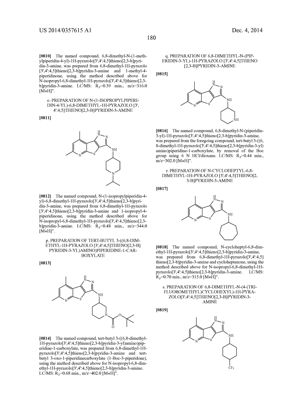 SUBSTITUTED 1H-PYRAZOLO[3',4',4,5]THIENO[2,3-B]PYRIDIN-3-AMINE ANALOGS AS     POSITIVE ALLOSTERIC MODULATORS OF THE MUSCARINIC ACETYCHOLINE RECEPTOR M4 - diagram, schematic, and image 182