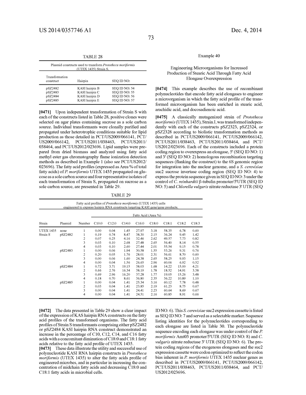 Low Polyunsaturated Fatty Acid Oils and Uses Thereof - diagram, schematic, and image 105