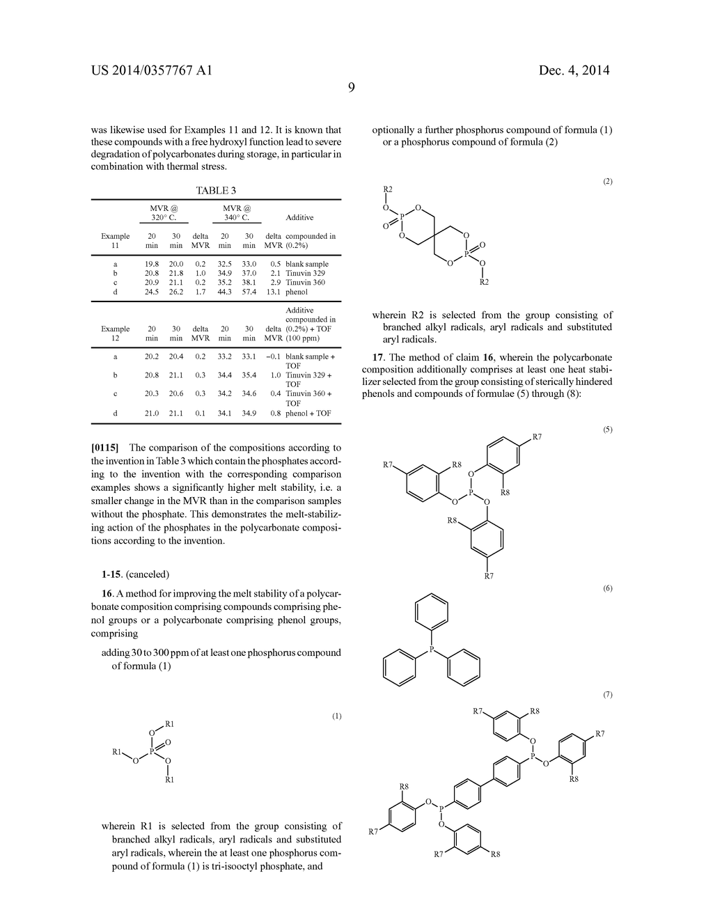 POLYCARBONATE COMPOSITIONS WITH IMPROVED MELT STABILITY - diagram, schematic, and image 10