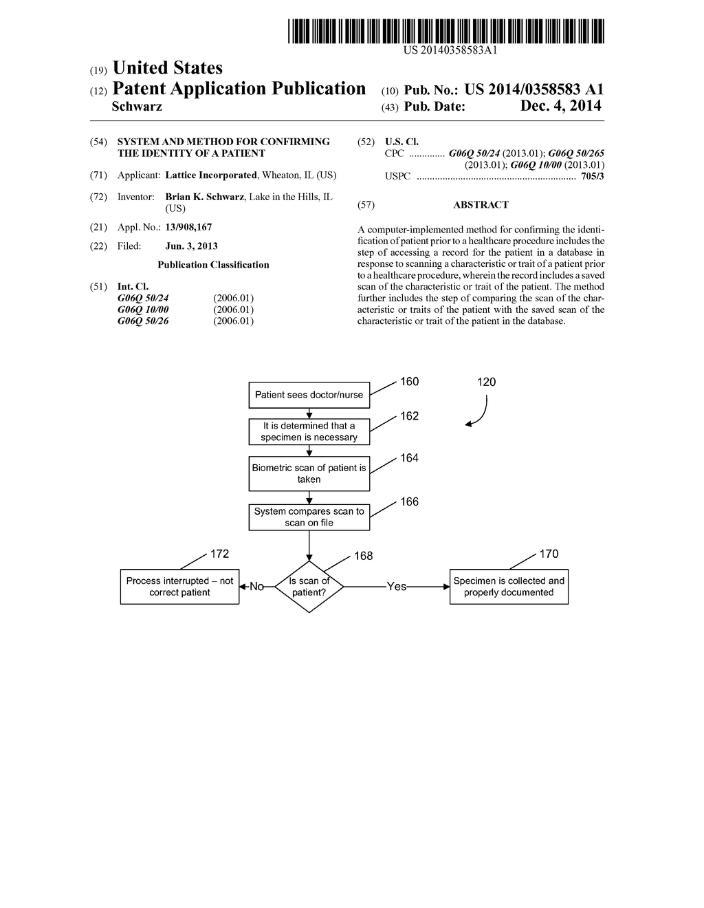 SYSTEM AND METHOD FOR CONFIRMING THE IDENTITY OF A PATIENT - diagram, schematic, and image 01