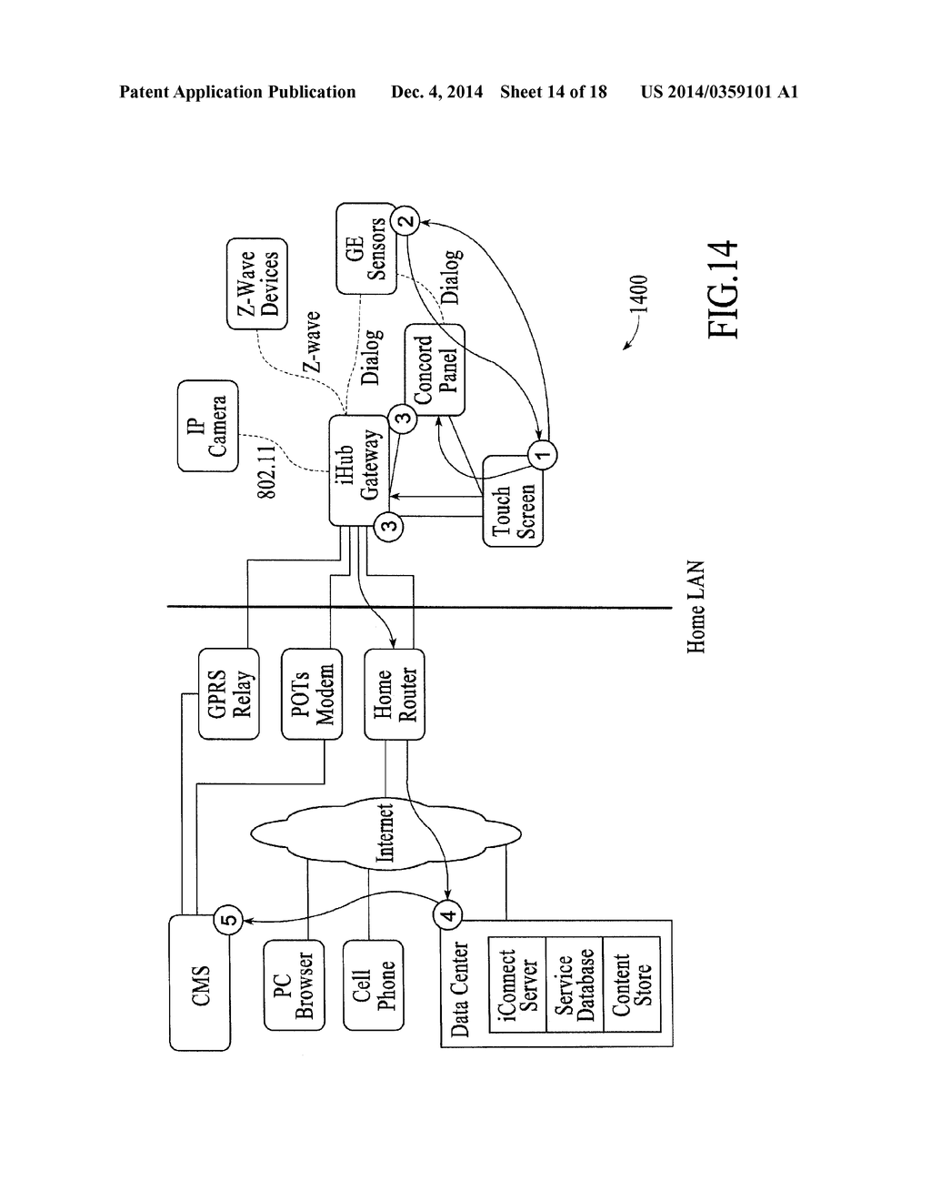 SECURITY SYSTEM WITH NETWORKED TOUCHSCREEN - diagram, schematic, and image 15