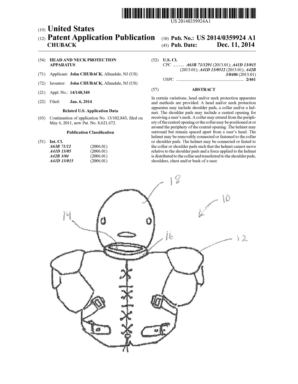 HEAD AND NECK PROTECTION APPARATUS - diagram, schematic, and image 01