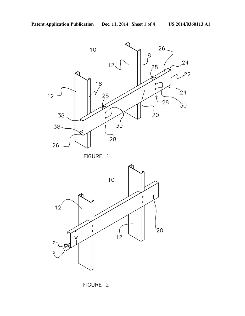 EXTRA STRENGTH BACKING STUD HAVING NOTCHED FLANGES - diagram, schematic, and image 02