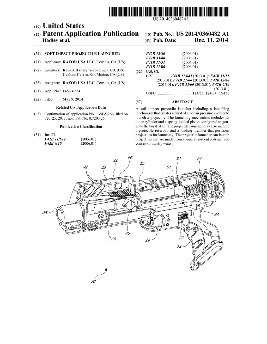 SOFT IMPACT PROJECTILE LAUNCHER - diagram, schematic, and image 01