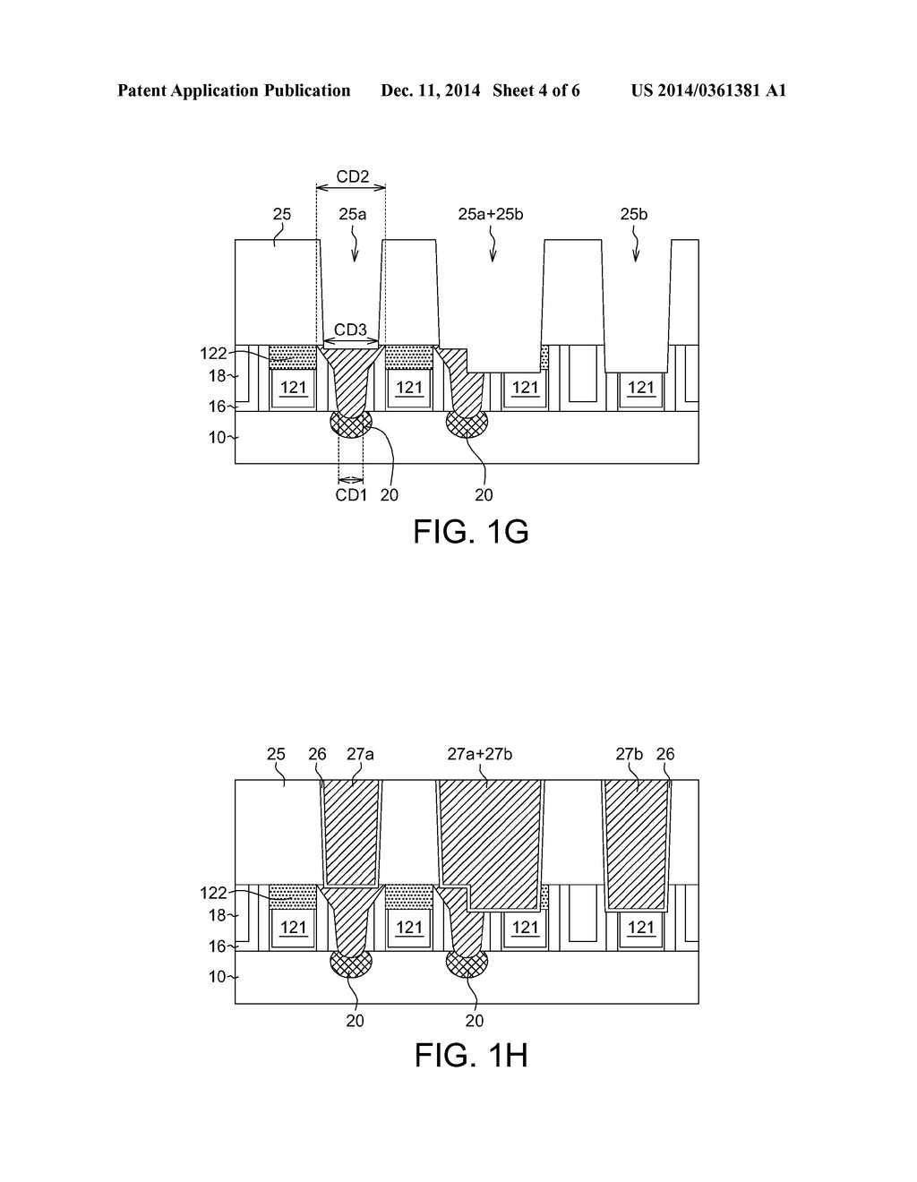 MULTI-METAL GATE SEMICONDUCTOR DEVICE HAVING TRIPLE DIAMETER METAL OPENING - diagram, schematic, and image 05