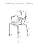 CHAIR WITH A SWIVEL BACK SUPPORT diagram and image