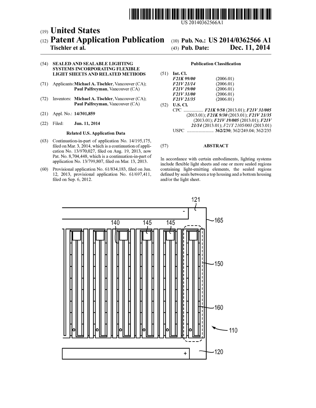 SEALED AND SEALABLE LIGHTING SYSTEMS INCORPORATING FLEXIBLE LIGHT SHEETS     AND RELATED METHODS - diagram, schematic, and image 01