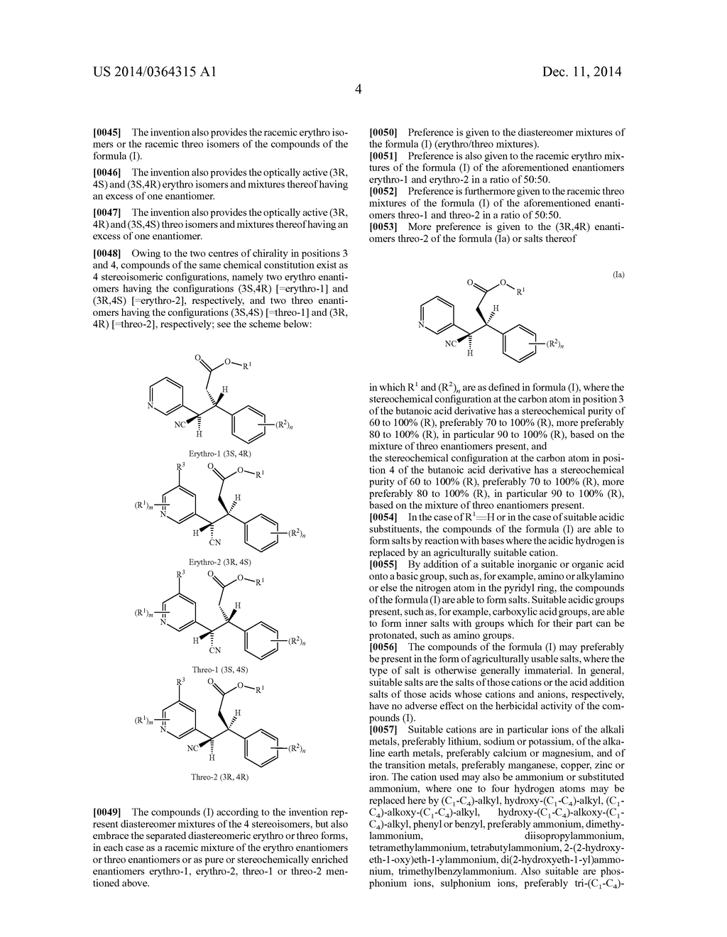 SUBSTITUTED 4-CYAN-3-PHENYL-4-(PRYRIDINE-3-YL)BUTANOATES, PROCESSES FOR     PREPARATION THEREOF AND USE THEREOF AS HERBICIDES AND PLANT GROWTH     REGULATORS - diagram, schematic, and image 05