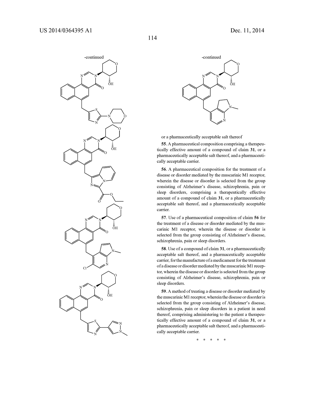 Pyranyl Aryl Methyl Benzoquinolinone M1 Receptor Positive Allosteric     Modulators - diagram, schematic, and image 115