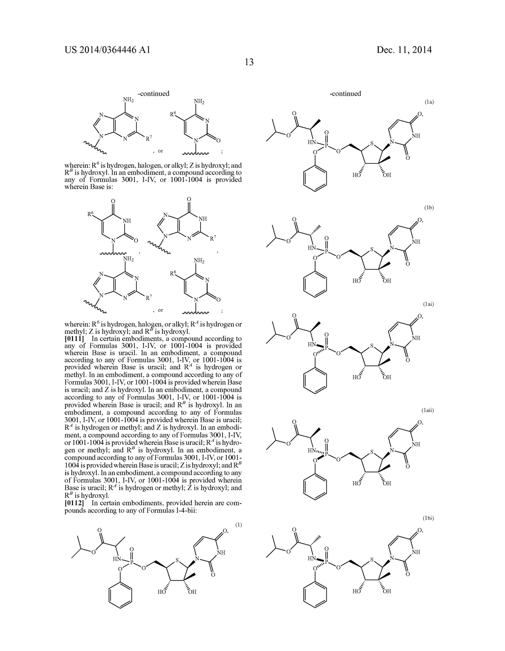 1',4'-THIO NUCLEOSIDES FOR THE TREATMENT OF HCV - diagram, schematic, and image 14