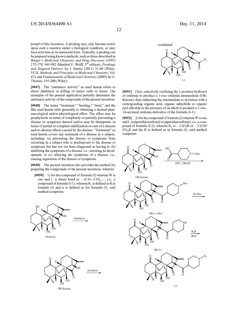 1-OXO/ACYLATION-14-ACYLATED ORIDONIN DERIVATIVE, PREPARATION METHOD     THEREFOR AND APPLICATION THEREOF - diagram, schematic, and image 13