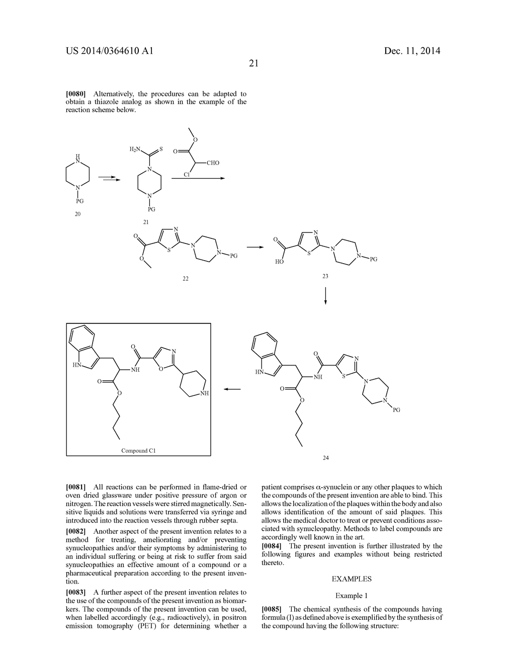 COMPOUND SUITABLE FOR THE TREATMENT OF SYNUCLEOPATHIES - diagram, schematic, and image 36