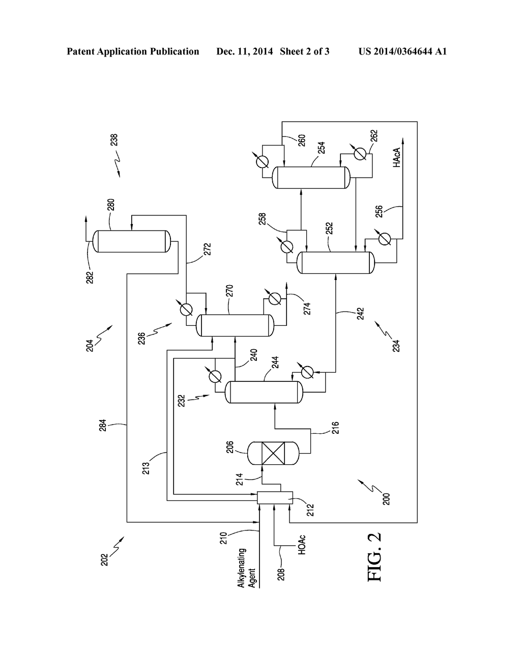 INTEGRATED PROCESS FOR THE PRODUCTION OF ACRYLIC ACIDS AND ACRYLATES - diagram, schematic, and image 03