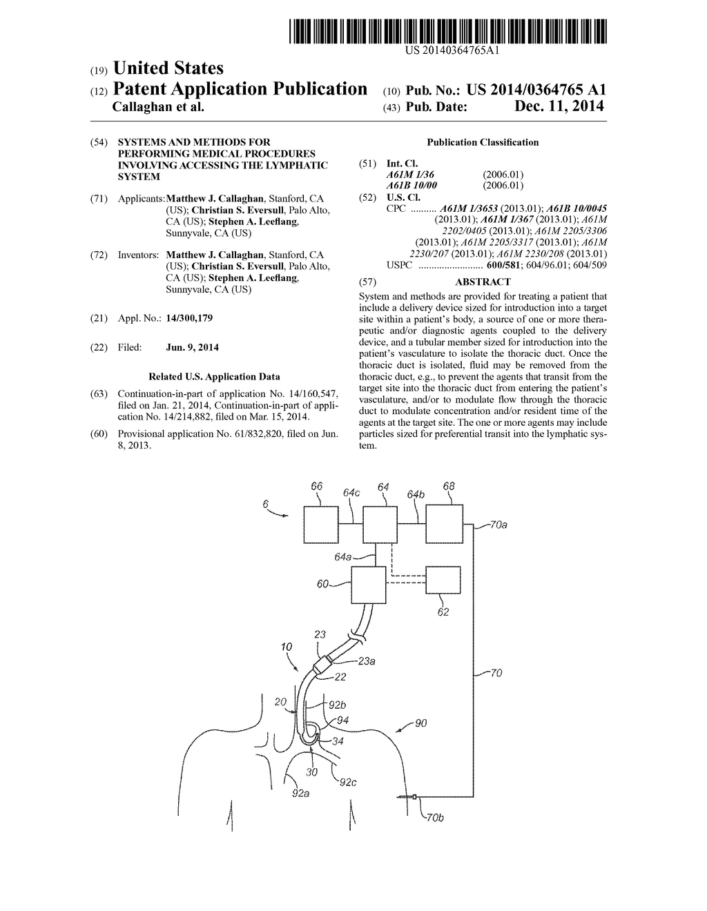 SYSTEMS AND METHODS FOR PERFORMING MEDICAL PROCEDURES INVOLVING ACCESSING     THE LYMPHATIC SYSTEM - diagram, schematic, and image 01