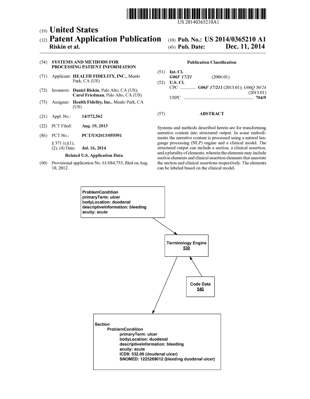 Systems and Methods for Processing Patient Information - diagram, schematic, and image 01