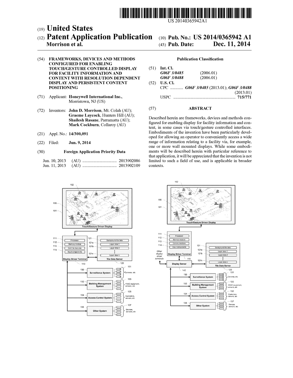 FRAMEWORKS, DEVICES AND METHODS CONFIGURED FOR ENABLING TOUCH/GESTURE     CONTROLLED DISPLAY FOR FACILITY INFORMATION AND CONTENT WITH RESOLUTION     DEPENDENT DISPLAY AND PERSISTENT CONTENT POSITIONING - diagram, schematic, and image 01