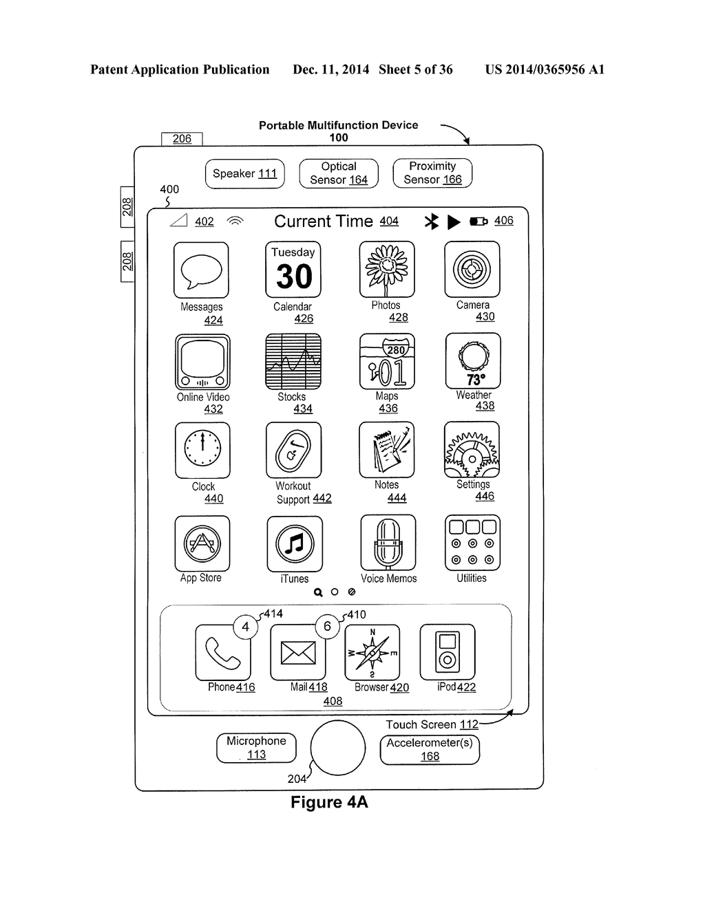 DEVICE, METHOD, AND GRAPHICAL USER INTERFACE FOR NAVIGATING BETWEEN USER     INTERFACES - diagram, schematic, and image 06