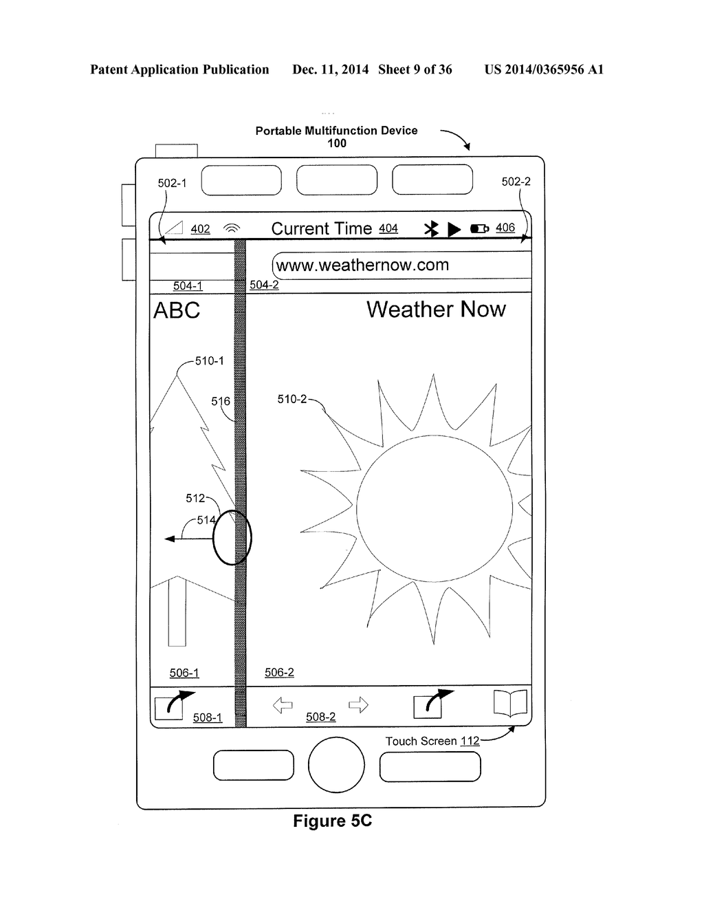 DEVICE, METHOD, AND GRAPHICAL USER INTERFACE FOR NAVIGATING BETWEEN USER     INTERFACES - diagram, schematic, and image 10