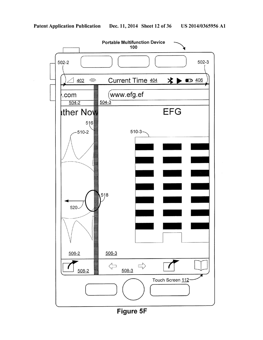 DEVICE, METHOD, AND GRAPHICAL USER INTERFACE FOR NAVIGATING BETWEEN USER     INTERFACES - diagram, schematic, and image 13