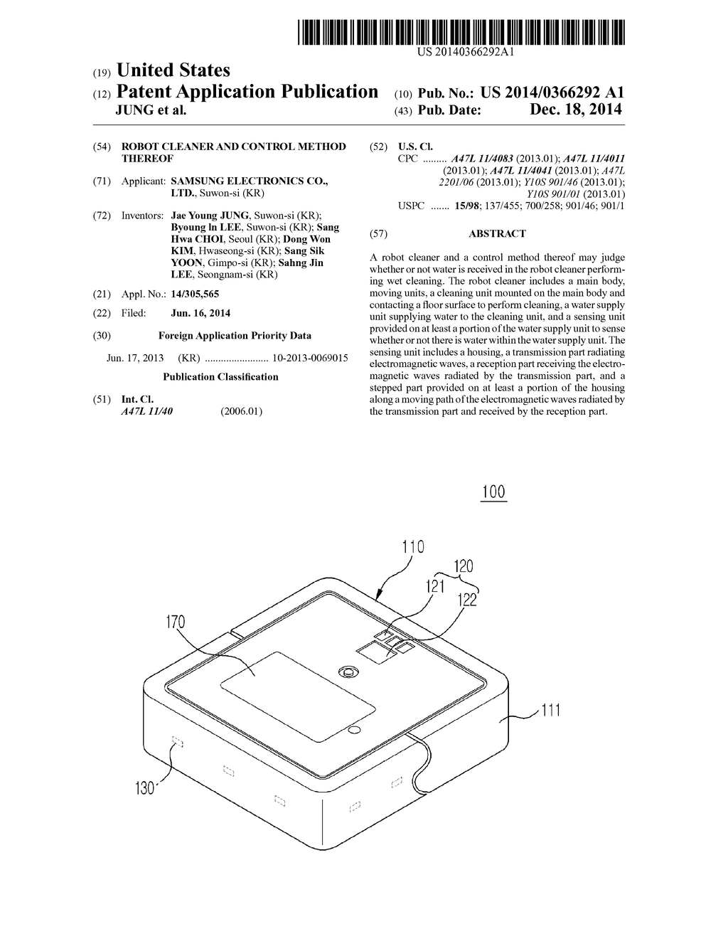 ROBOT CLEANER AND CONTROL METHOD THEREOF - diagram, schematic, and image 01