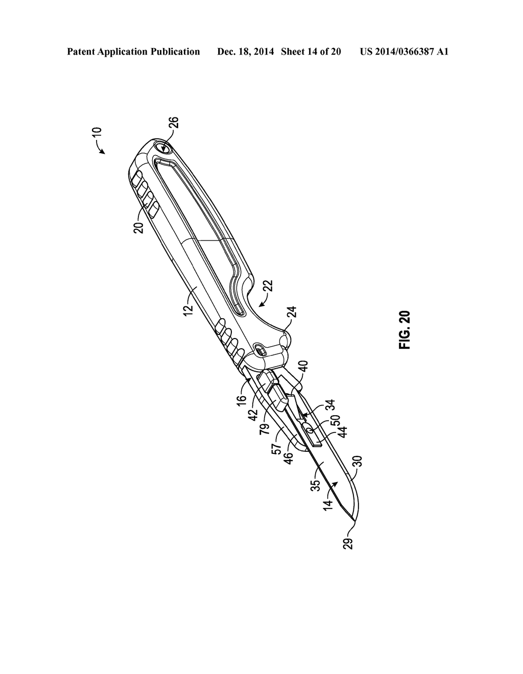 SKINNING KNIFE WITH REMOVABLE BLADE - diagram, schematic, and image 15