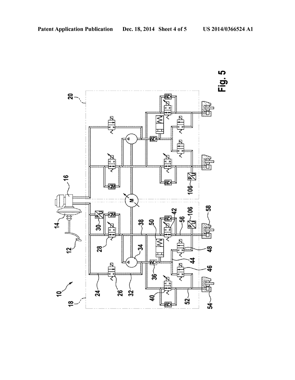 Pump Housing for a Motor Vehicle Hydraulic Assembly with a Connection for     a Wheel Pressure Sensor or a Master Brake Cylinder Pressure Sensor - diagram, schematic, and image 05