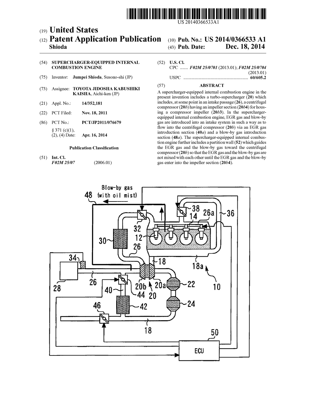 SUPERCHARGER-EQUIPPED INTERNAL COMBUSTION ENGINE - diagram, schematic, and image 01