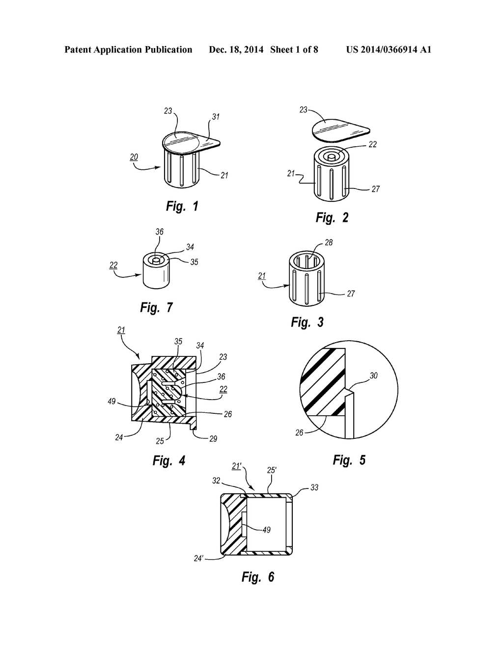 Medical Component Scrubbing Device with Detachable Cap - diagram, schematic, and image 02