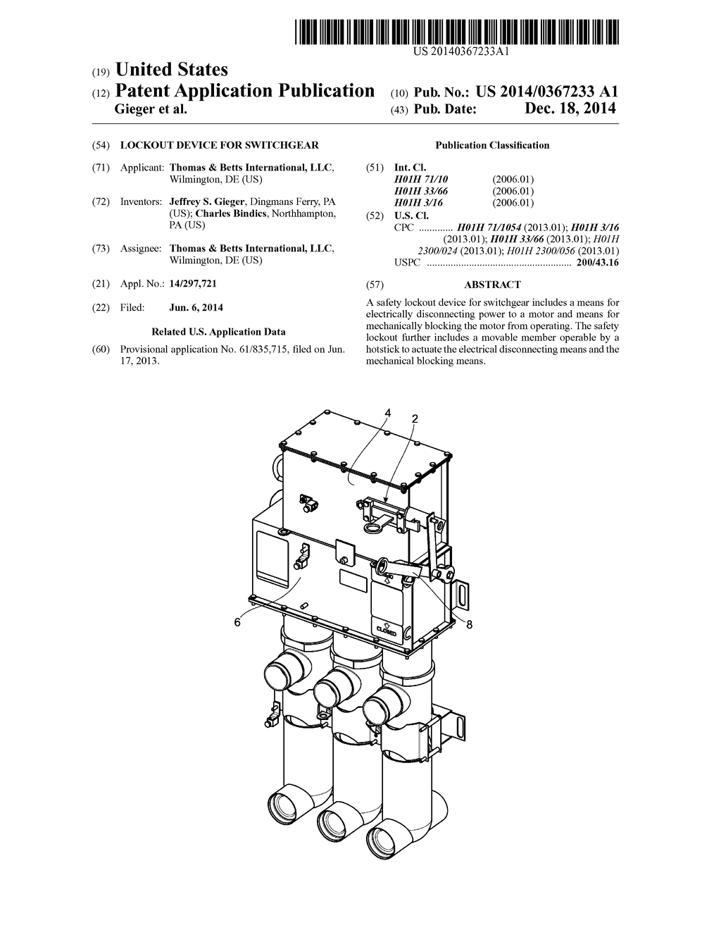 Lockout Device For Switchgear - diagram, schematic, and image 01