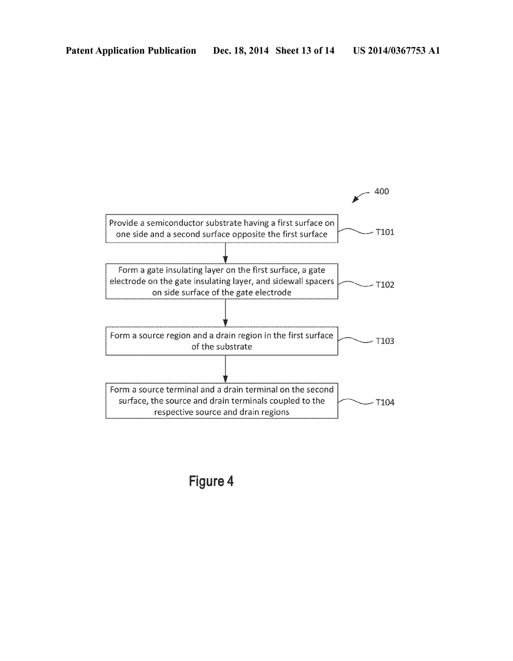 CMOS DEVICE WITH DOUBLE-SIDED TERMINALS AND METHOD OF MAKING THE SAME - diagram, schematic, and image 14