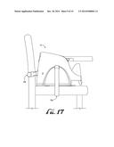 BOOSTER SEAT WITH STOWABLE TRAY AND/OR STOWABLE SECURING STRAP diagram and image