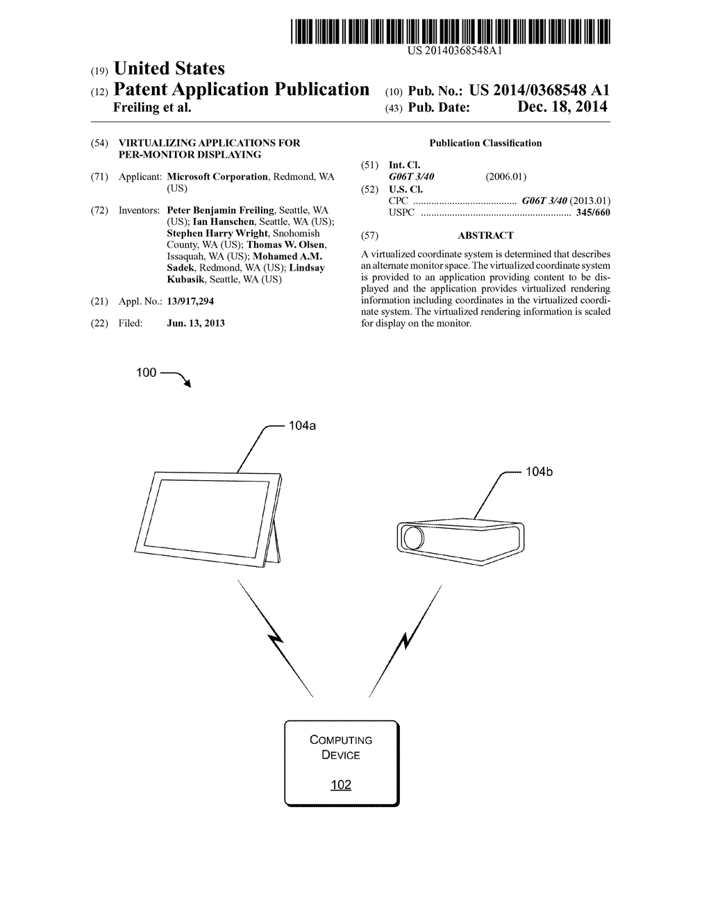 Virtualizing Applications for Per-Monitor Displaying - diagram, schematic, and image 01