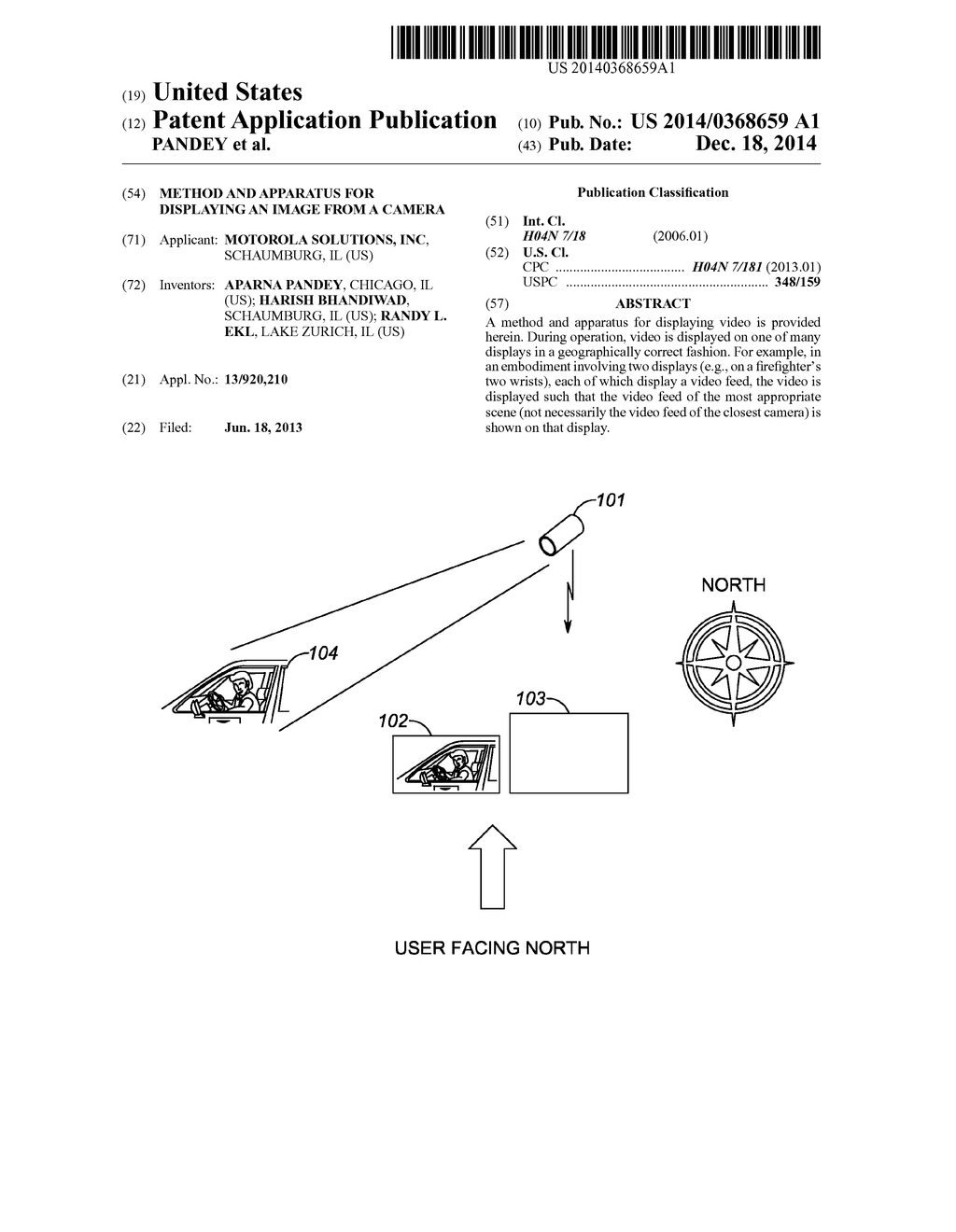 METHOD AND APPARATUS FOR DISPLAYING AN IMAGE FROM A CAMERA - diagram, schematic, and image 01