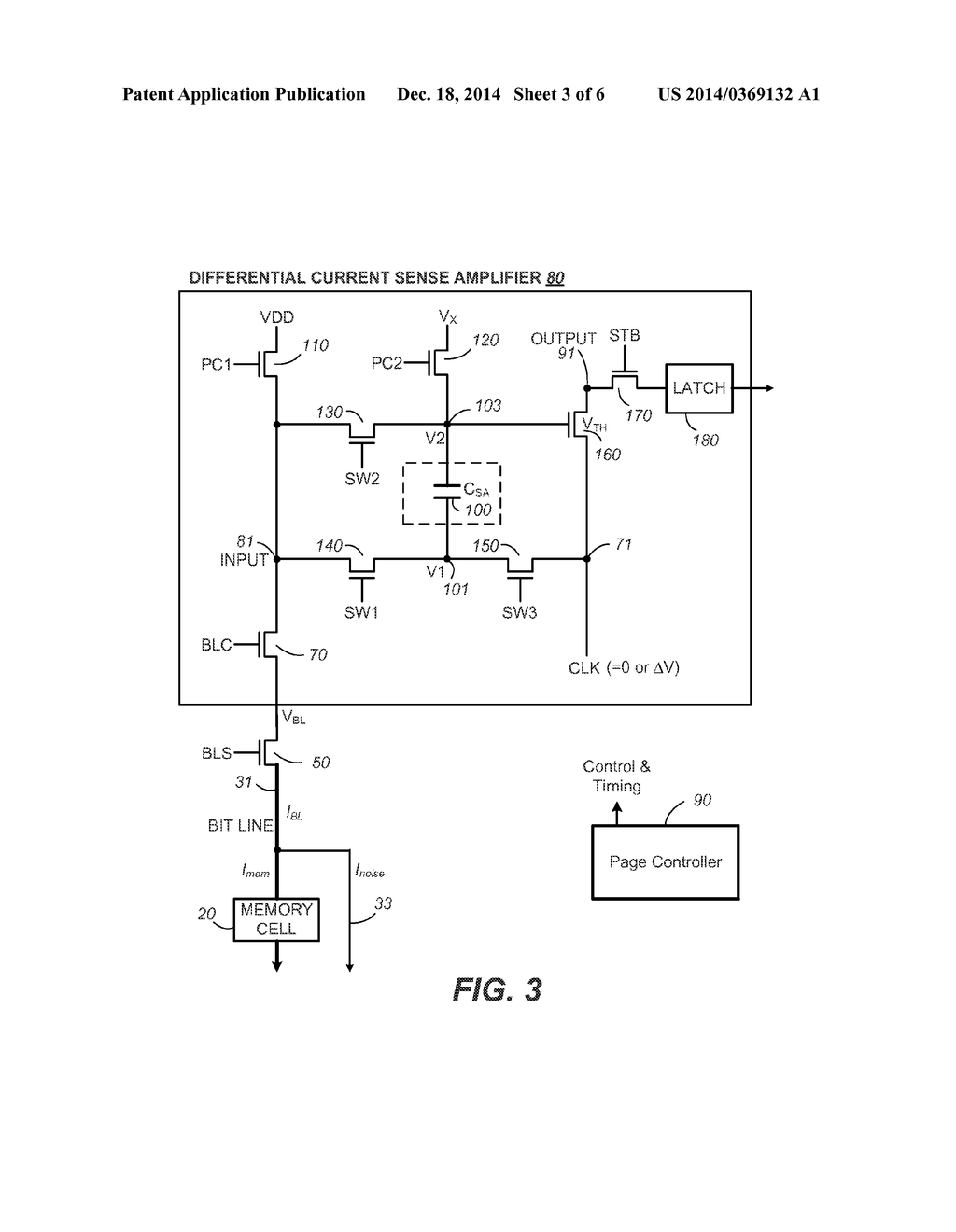 DIFFERENTIAL CURRENT SENSE AMPLIFIER AND METHOD FOR NON-VOLATILE MEMORY - diagram, schematic, and image 04