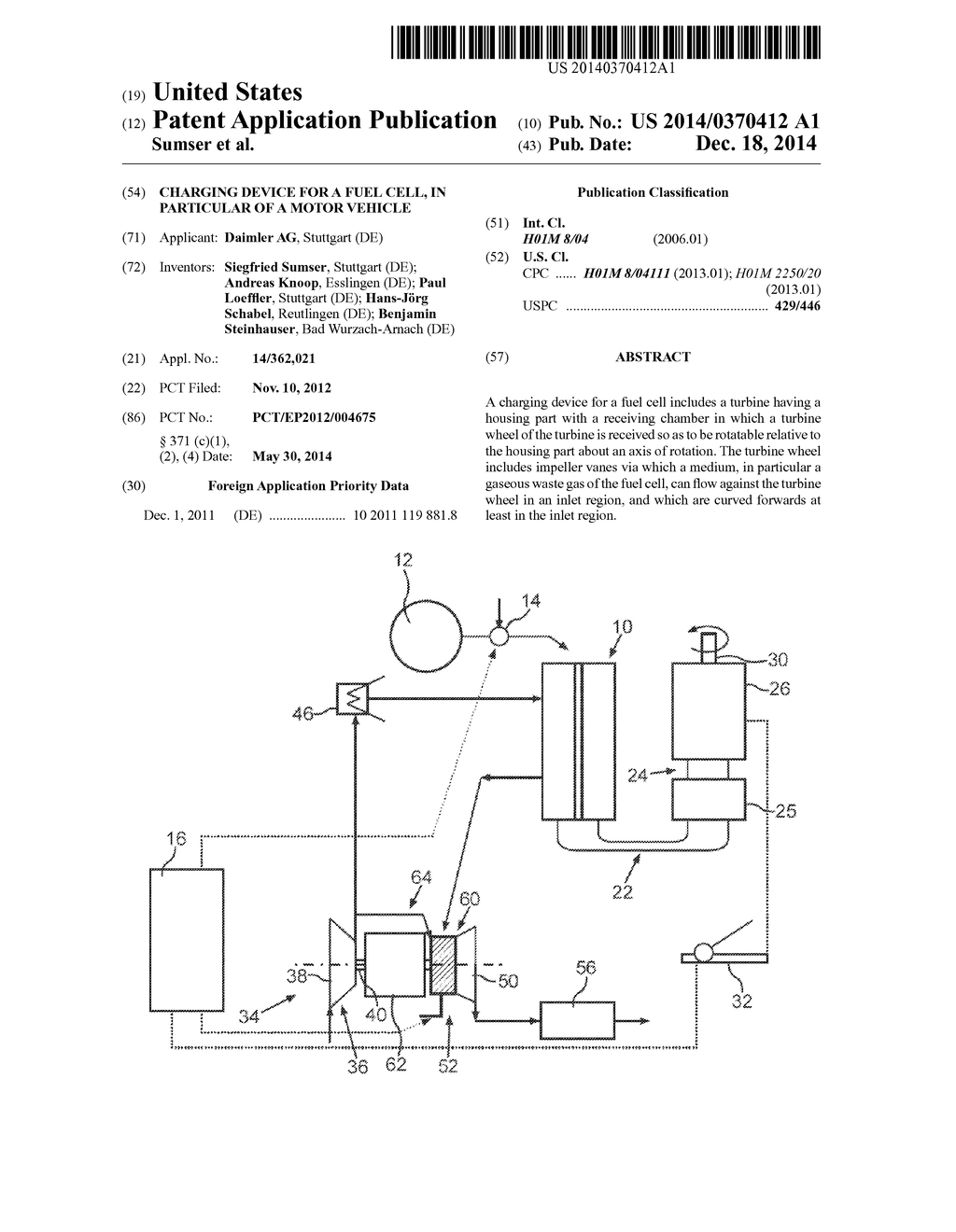 Charging Device for a Fuel Cell, in Particular of a Motor Vehicle - diagram, schematic, and image 01