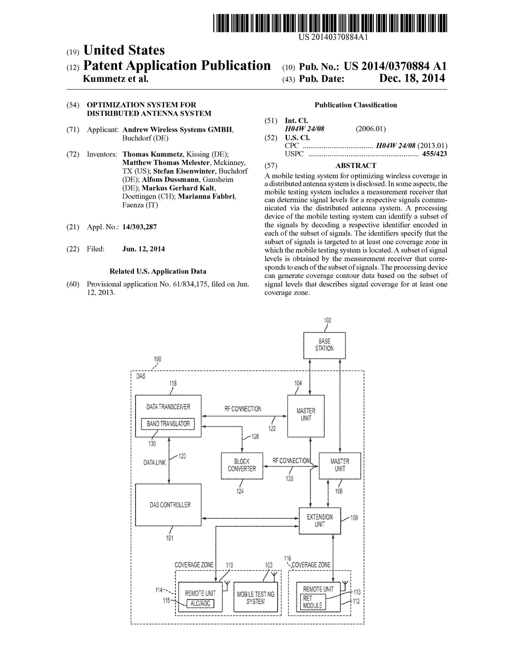 Optimization System for Distributed Antenna System - diagram, schematic, and image 01