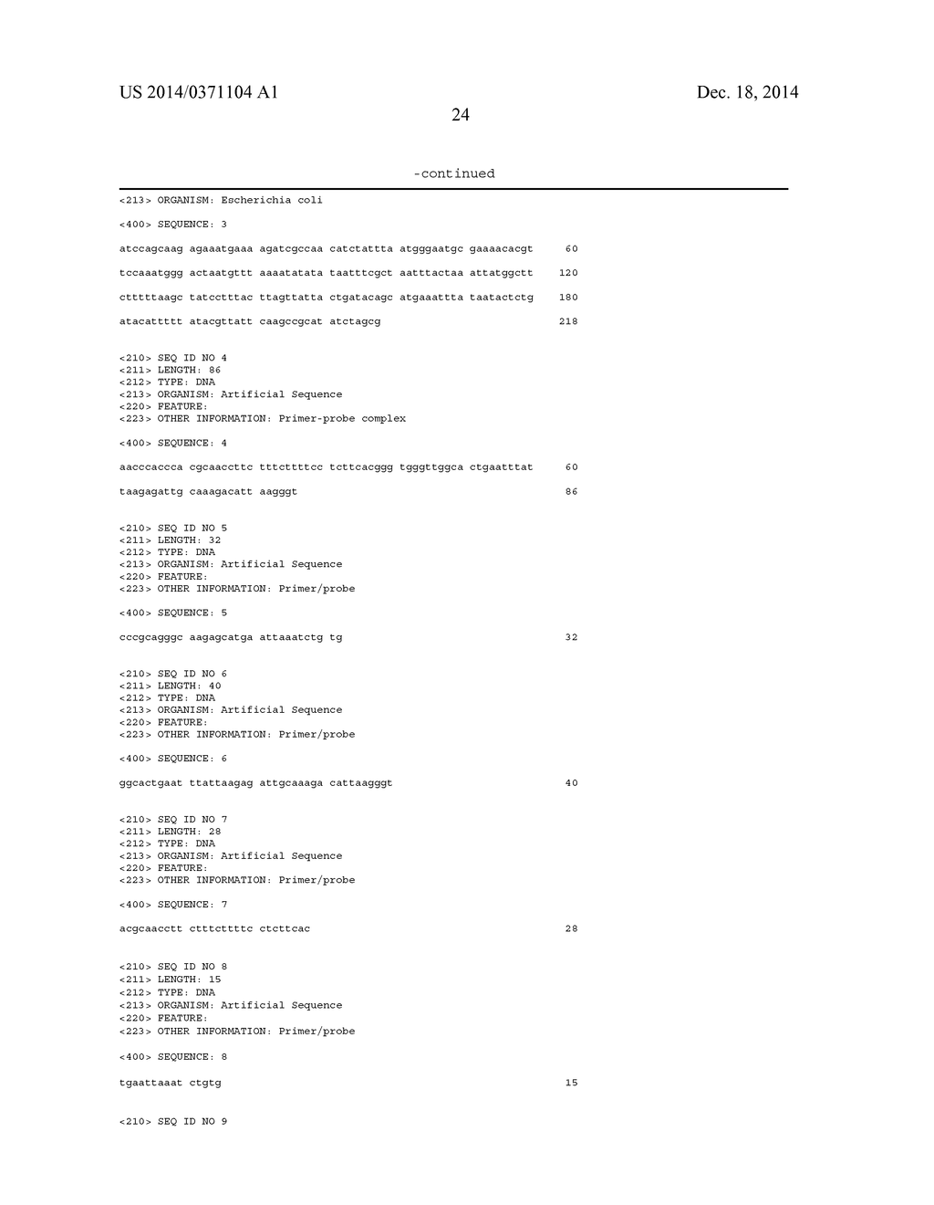 SEQUENCES AND THEIR USE FOR DETECTION AND CHARACTERIZATION OF E. COLI     0157:H7 - diagram, schematic, and image 25