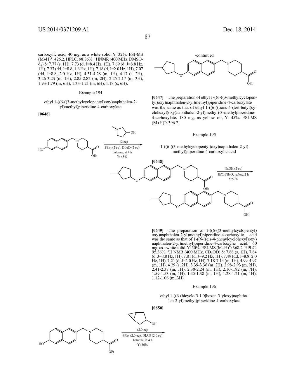 S1P Modulating Agents - diagram, schematic, and image 88