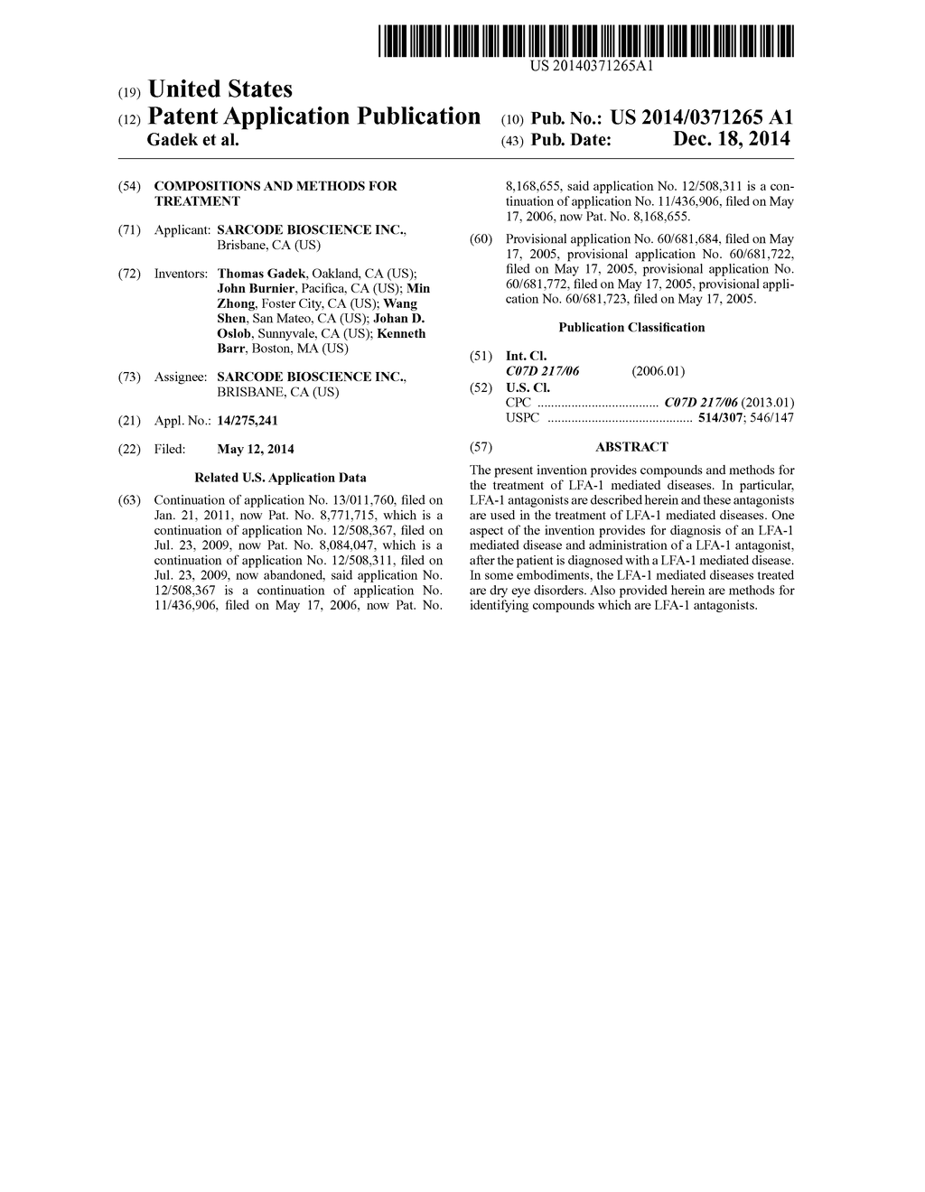 COMPOSITIONS AND METHODS FOR TREATMENT - diagram, schematic, and image 01