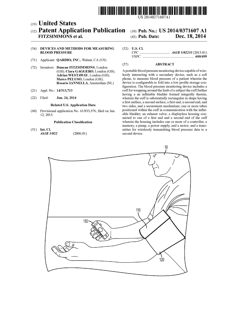 DEVICES AND METHODS FOR MEASURING BLOOD PRESSURE - diagram, schematic, and image 01