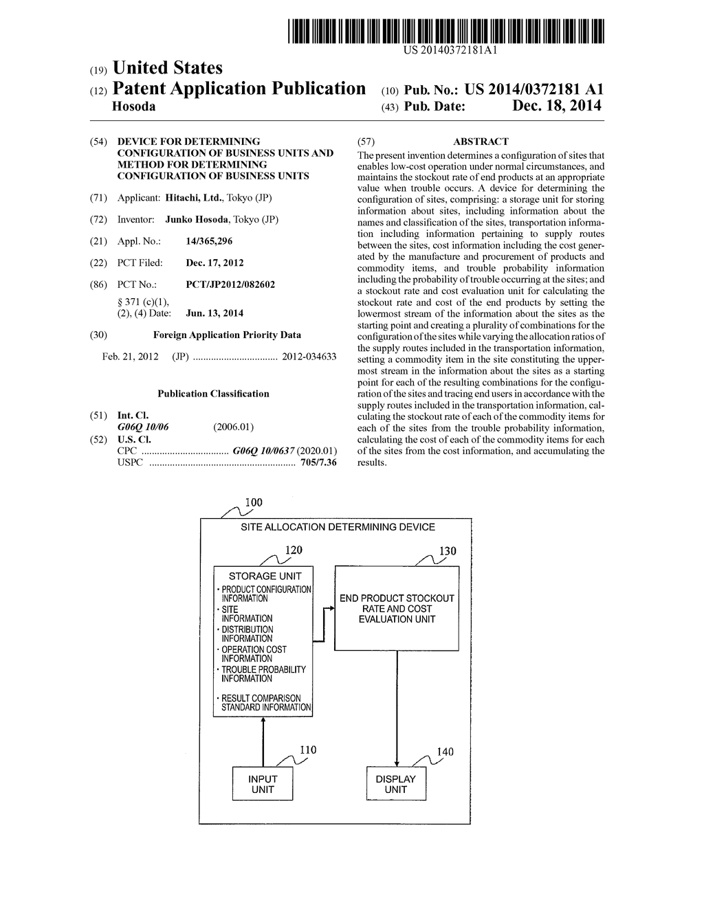 DEVICE FOR DETERMINING CONFIGURATION OF BUSINESS UNITS AND METHOD FOR     DETERMINING CONFIGURATION OF BUSINESS UNITS - diagram, schematic, and image 01