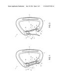 SAFETY CARABINER COMPRISING A DOUBLE GATE diagram and image