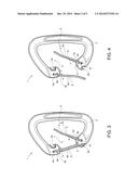 SAFETY CARABINER COMPRISING A DOUBLE GATE diagram and image