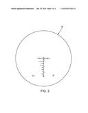 PROJECTILE-WEAPON RETICLE WITH HOLDOVER AIMING FEATURES FOR MULTIPLE     PROJECTILE VELOCITIES diagram and image