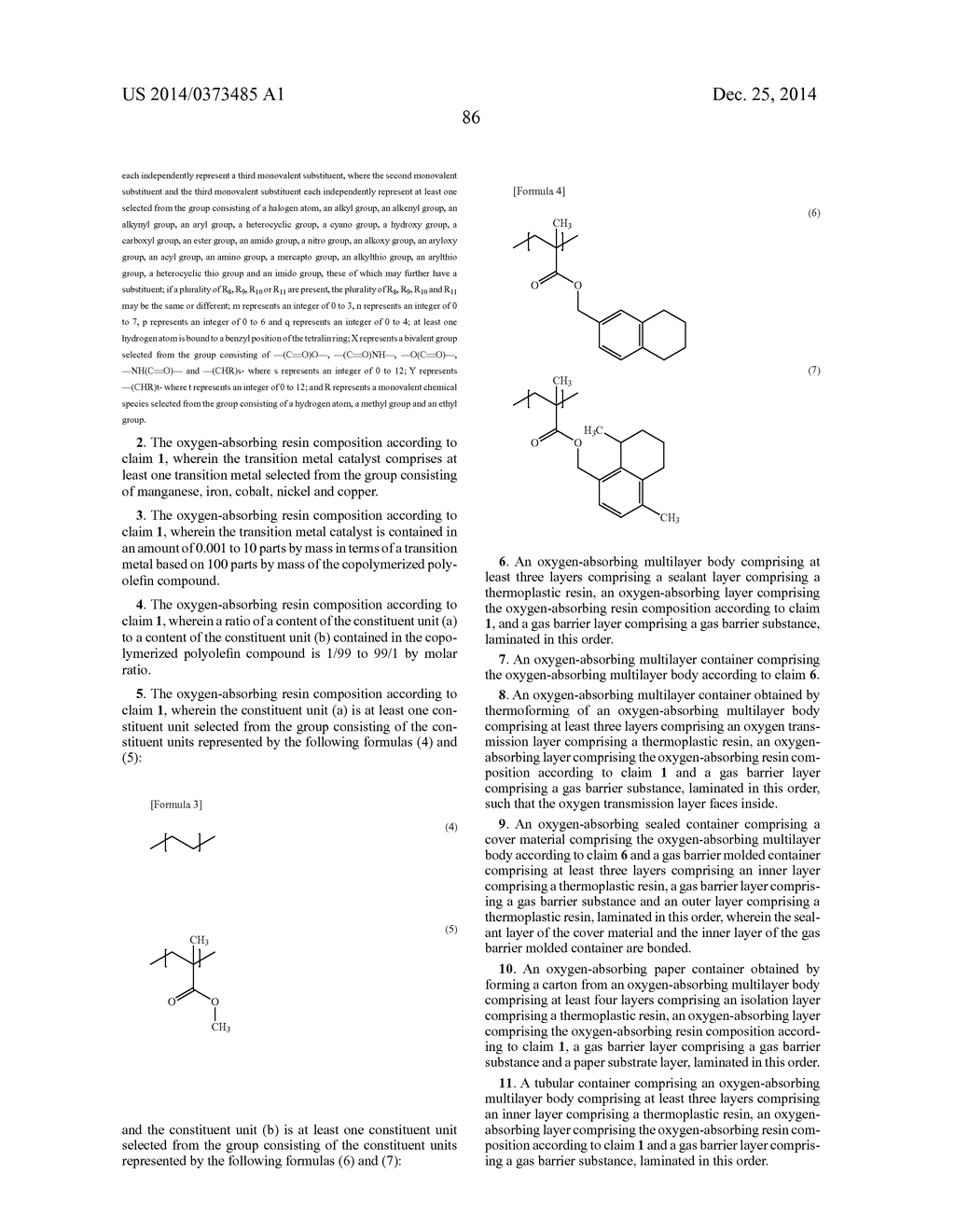 OXYGEN-ABSORBING RESIN COMPOSITION AND OXYGEN-ABSORBING MULTILAYER BODY     USING SAME, AND MOLDED ARTICLE AND MEDICAL CONTAINER USING THESE - diagram, schematic, and image 87