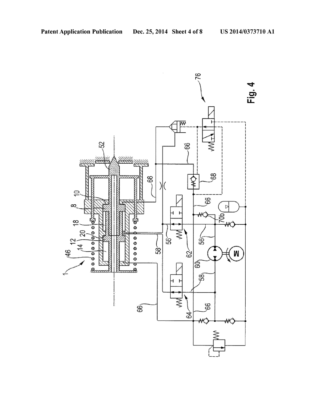 Four-Chamber Cylinder for a Hydraulic Actuating Device with Emergency     Function and Hydraulic Actuating Device Having This - diagram, schematic, and image 05