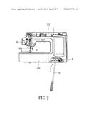 KNEE-CONTROLLED MOTOR CONTROL DEVICE FOR A MOTOR-DRIVEN PRESSER MECHANISM     OF A SEWING MACHINE diagram and image