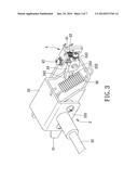 KNEE-CONTROLLED MOTOR CONTROL DEVICE FOR A MOTOR-DRIVEN PRESSER MECHANISM     OF A SEWING MACHINE diagram and image