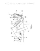 KNEE-CONTROLLED MOTOR CONTROL DEVICE FOR A MOTOR-DRIVEN PRESSER MECHANISM     OF A SEWING MACHINE diagram and image